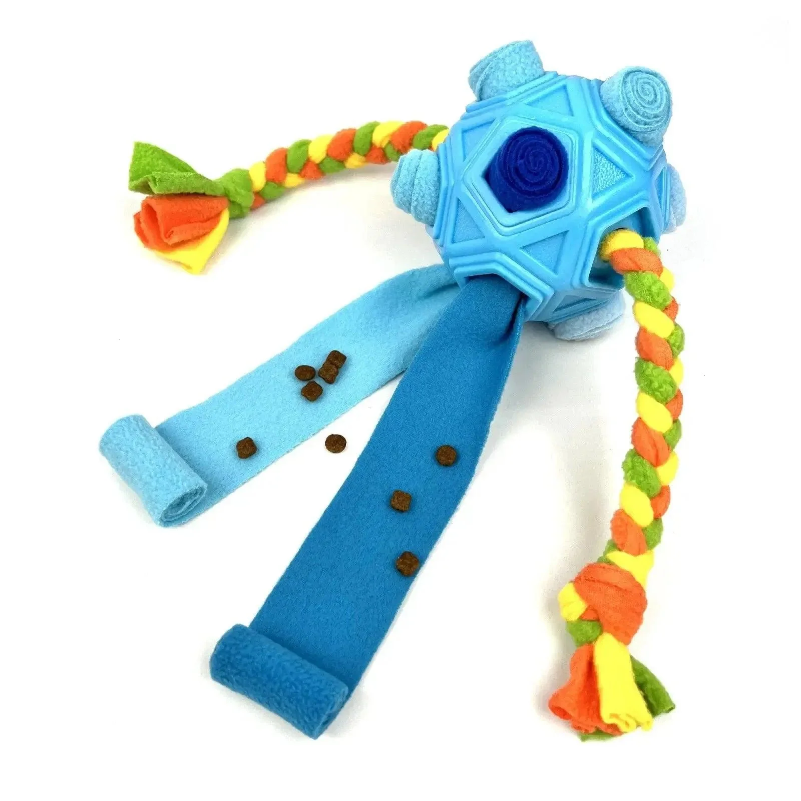 Sniffing Ball with Rope and Treat Hiding 3-in-1 Dog Toy 14