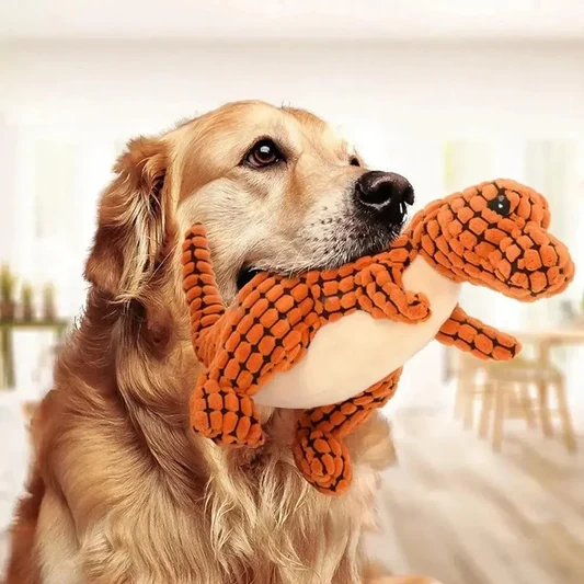 Soft Plush Dinosaur Toy With Squeaker