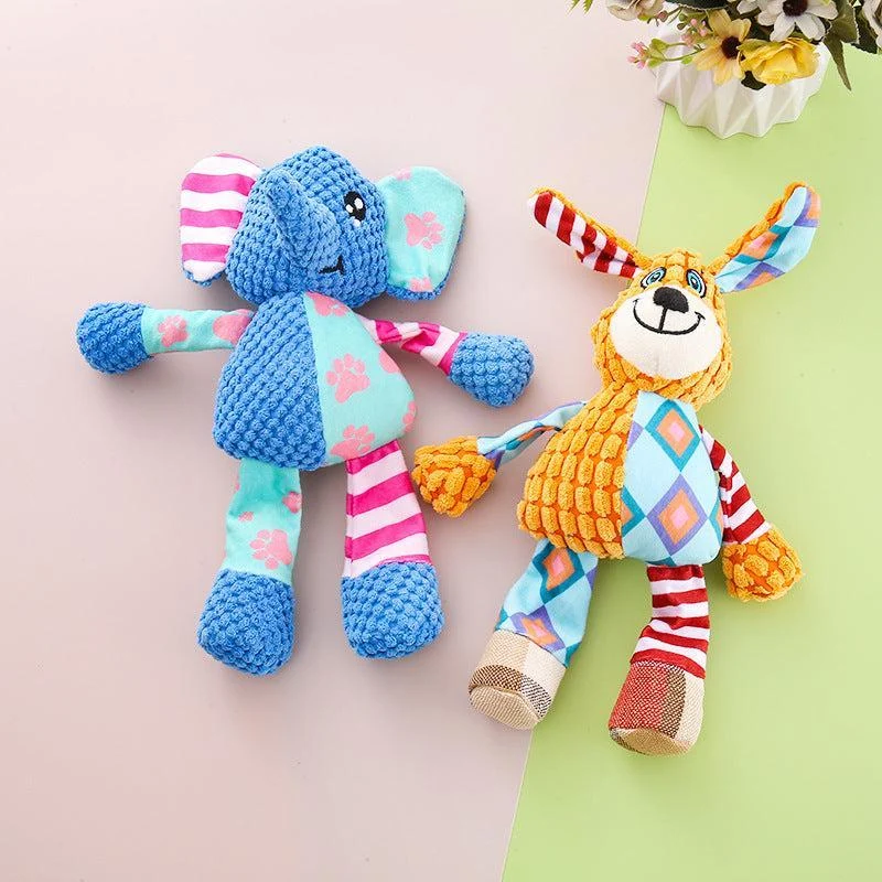 Soft Plush Elephant Toy with Squeaker – Durable Dog Play 5
