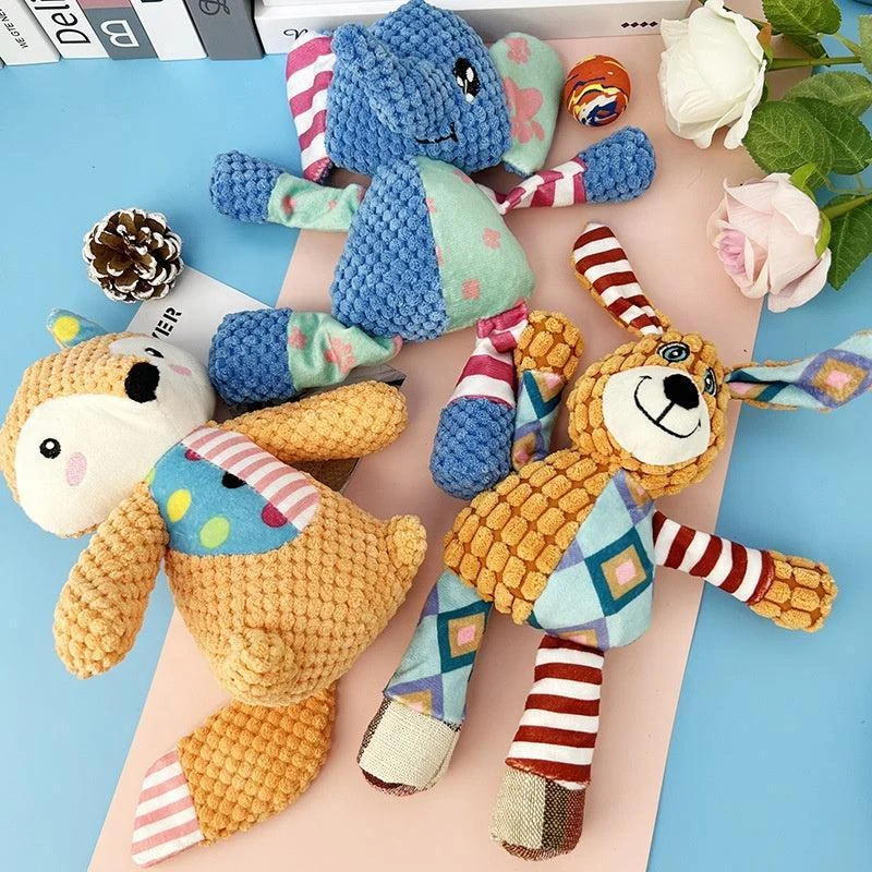 Soft Plush Puppy Toy with Squeaker – Durable Dog Play 8