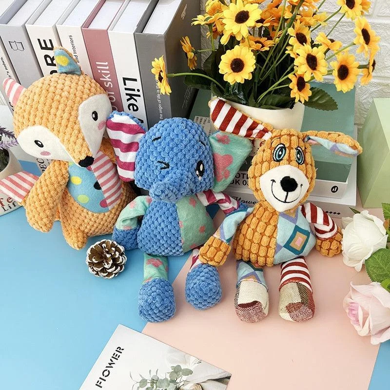Soft Plush Puppy Toy with Squeaker – Durable Dog Play 9