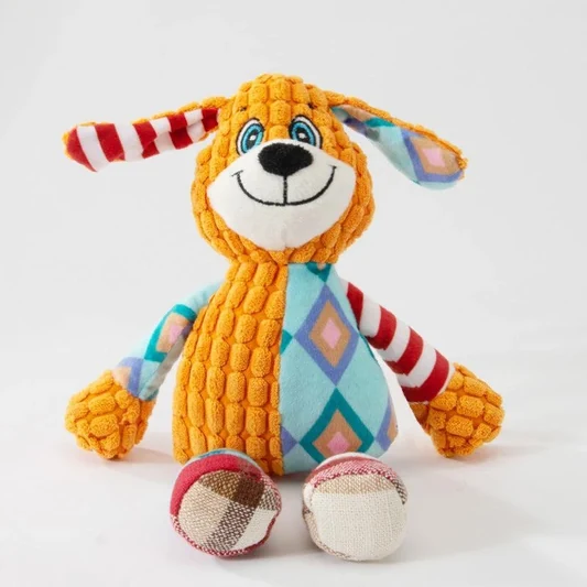 Soft Plush Puppy Toy with Squeaker – Durable Dog Play