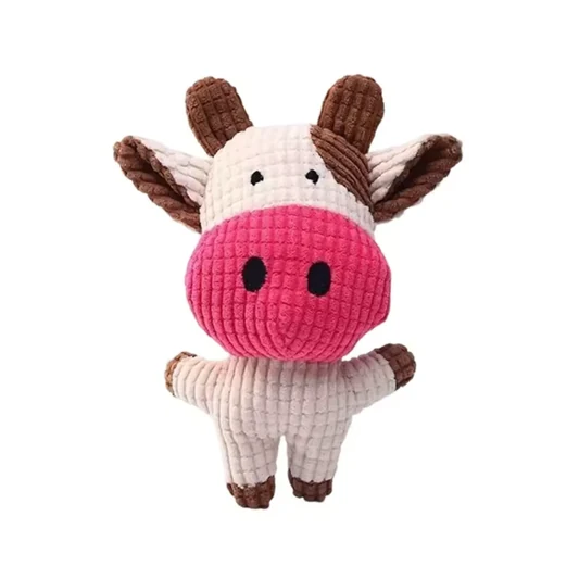 Squeaky Cow Chew Dog Toy