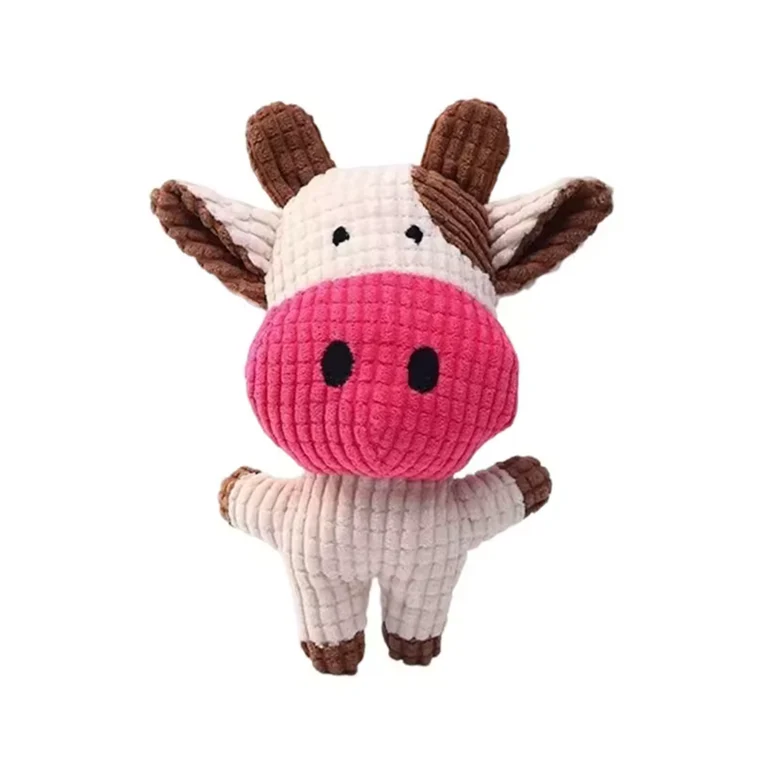 Squeaky Cow Chew Dog Toy