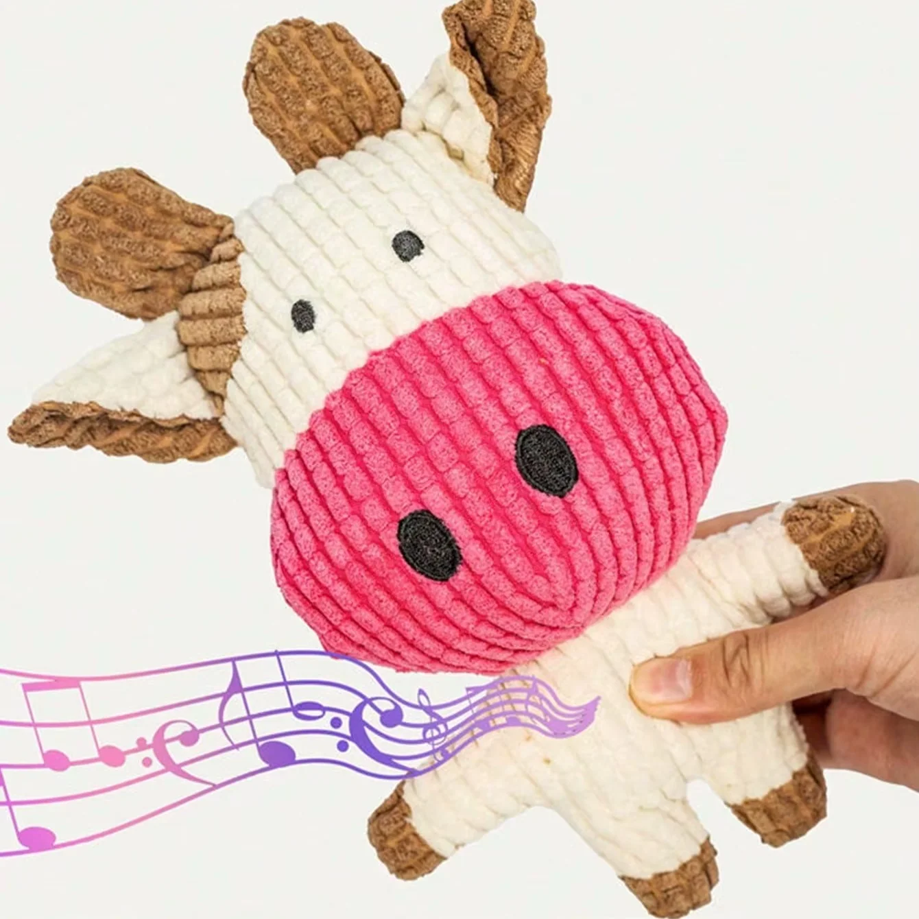 Squeaky Cow Chew Dog Toy 2