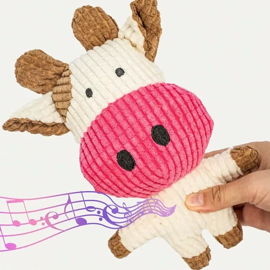 Squeaky Cow Chew Dog Toy alternate view