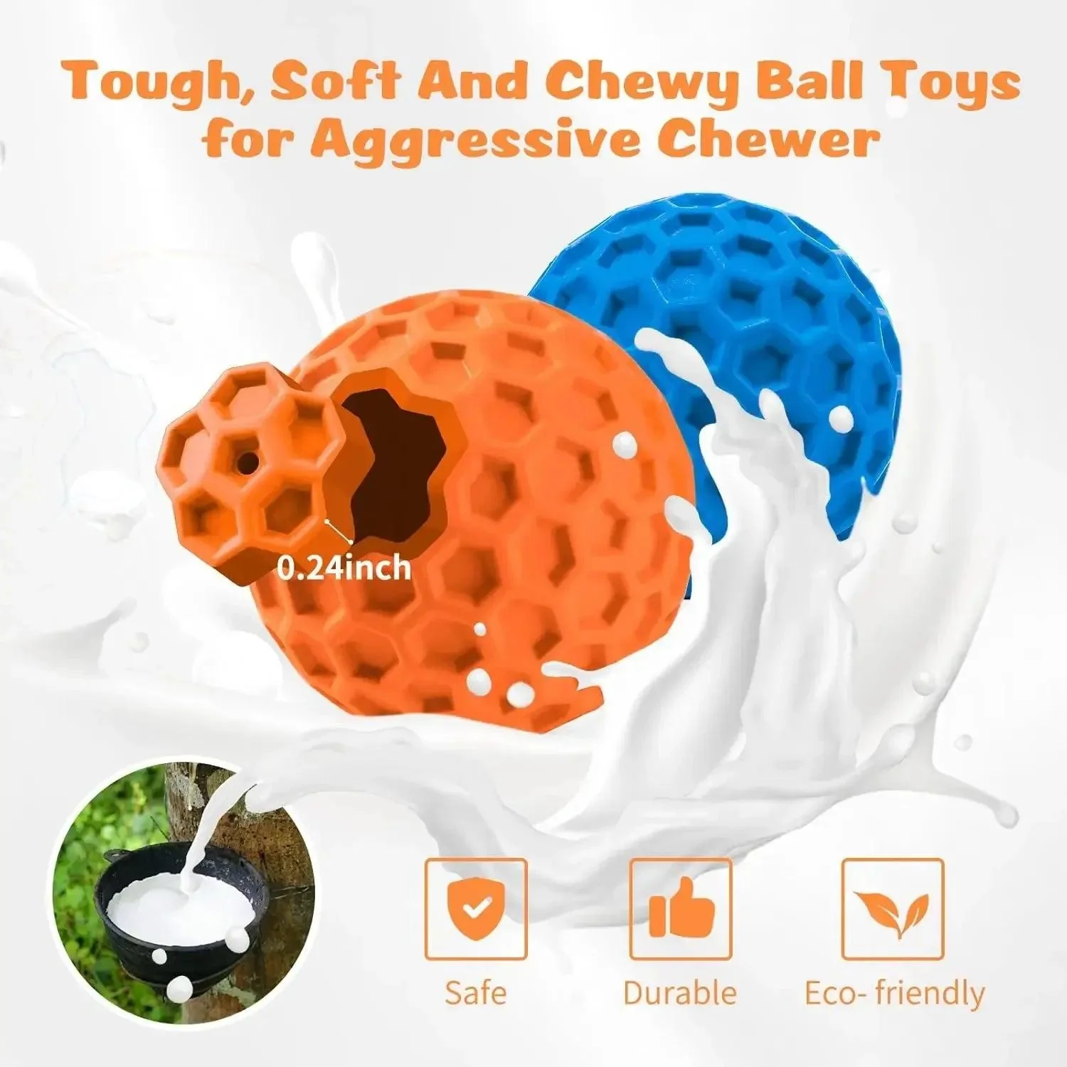Squeaky Dog Chew Balls For Fetch And Teething 3