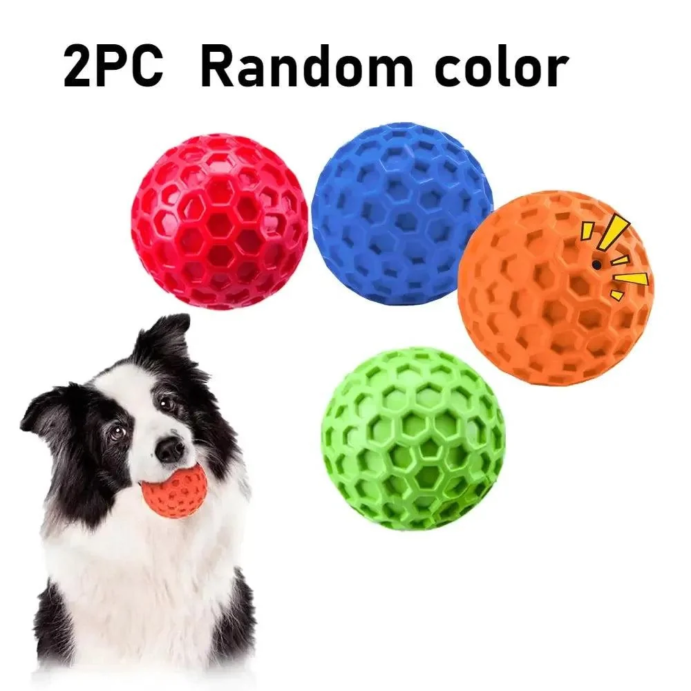 Squeaky Dog Chew Balls For Fetch And Teething 7