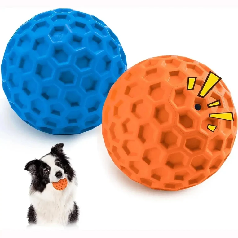 Squeaky Dog Chew Balls For Fetch And Teething