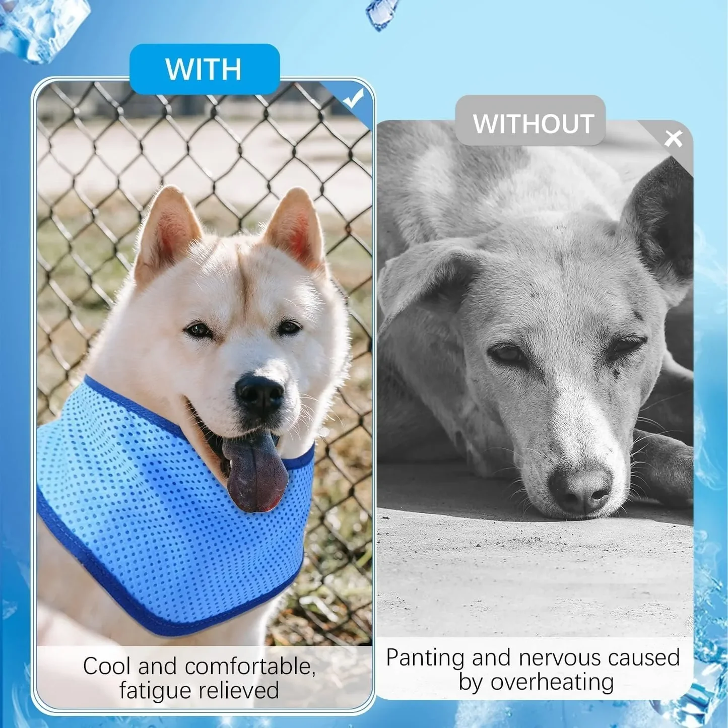 Summer Dog Cooling Ice Scarf