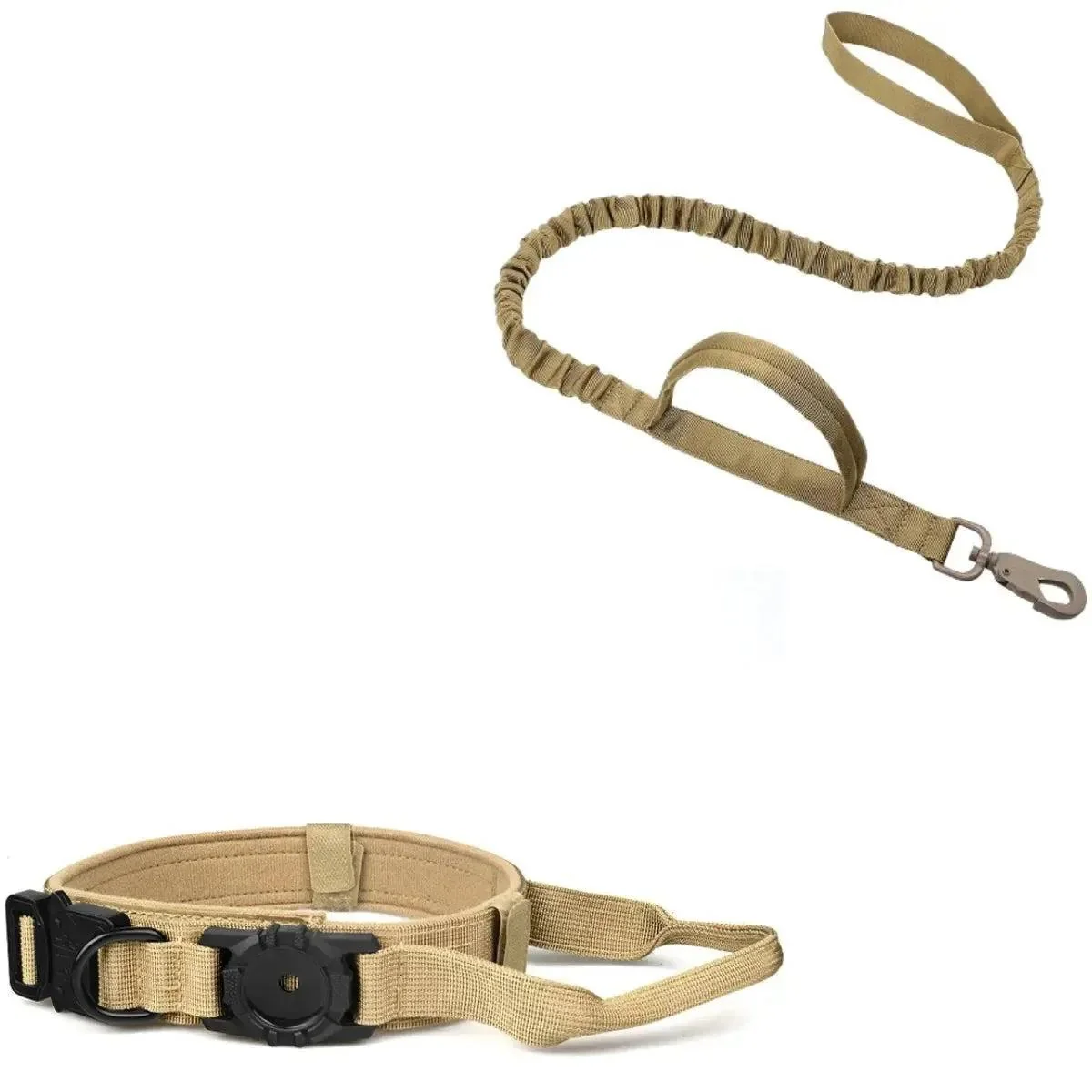 Tactical AirTag Dog Collar with Handle for GPS Tracking 11