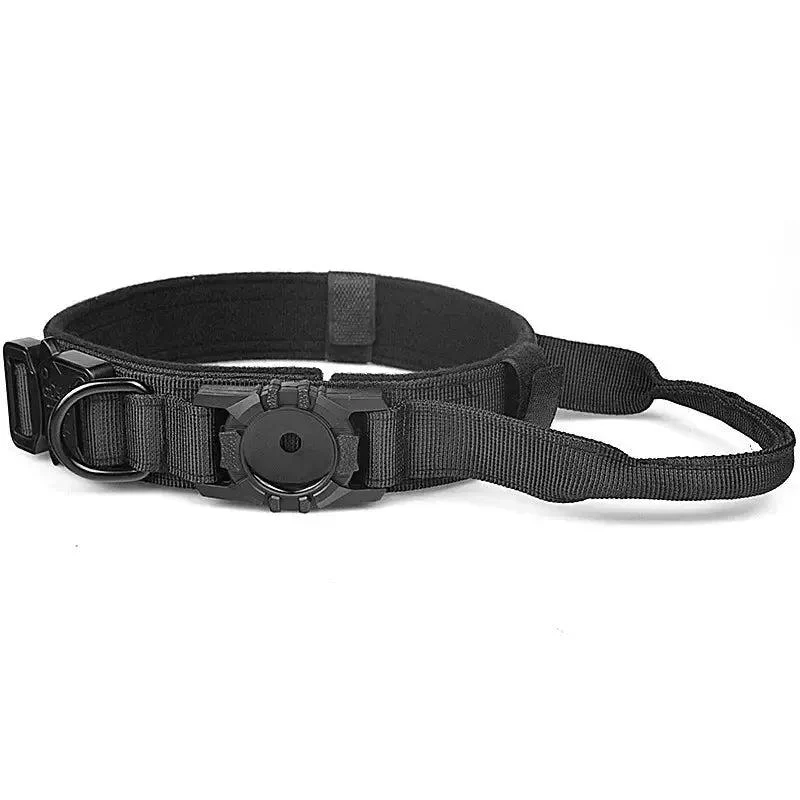 Tactical AirTag Dog Collar with Handle for GPS Tracking 2