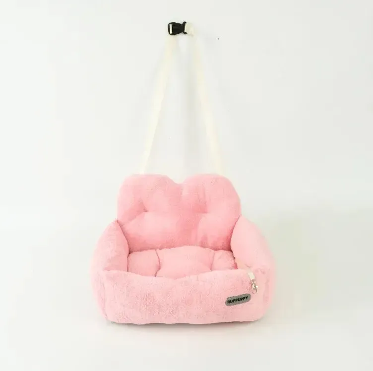Travel Dog Car Seat | Washable Bed with Safety Strap 10