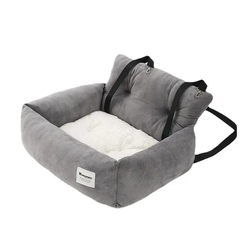 Travel Dog Car Seat | Washable Bed with Safety Strap 4
