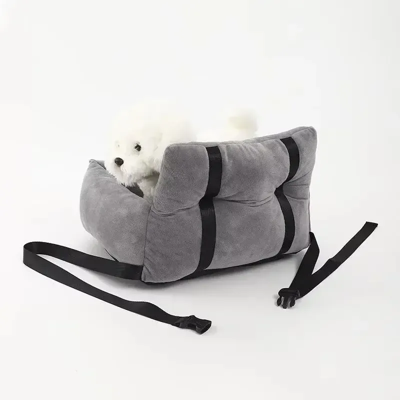 Travel Dog Car Seat | Washable Bed with Safety Strap 6