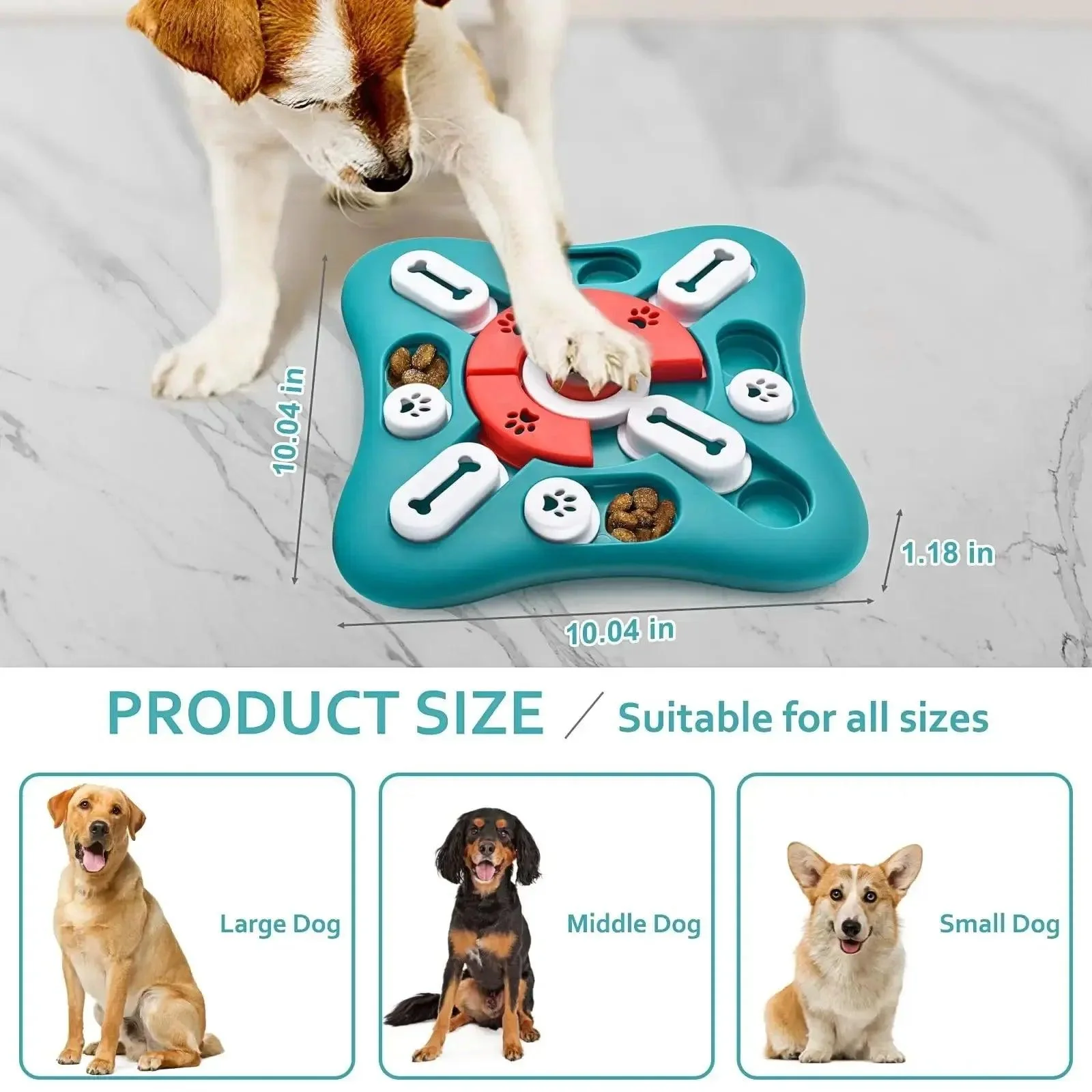 Treat Dispensing Puzzle Toy with 360° Rotation