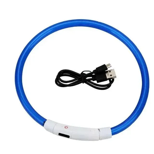 USB Rechargeable LED Dog Collar – Adjustable Glow & Cut-to-Fit 12