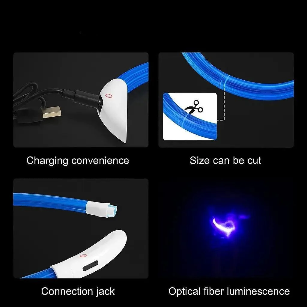 USB Rechargeable LED Dog Collar – Adjustable Glow & Cut-to-Fit 4