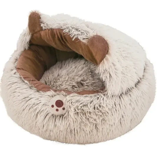 Washable Cave Dog Bed Basket With Removable Cushion alternate view
