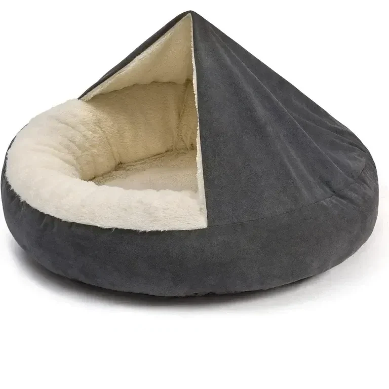 Washable Semi-Closed Cave Dog Bed With Removable Cushion alternate view
