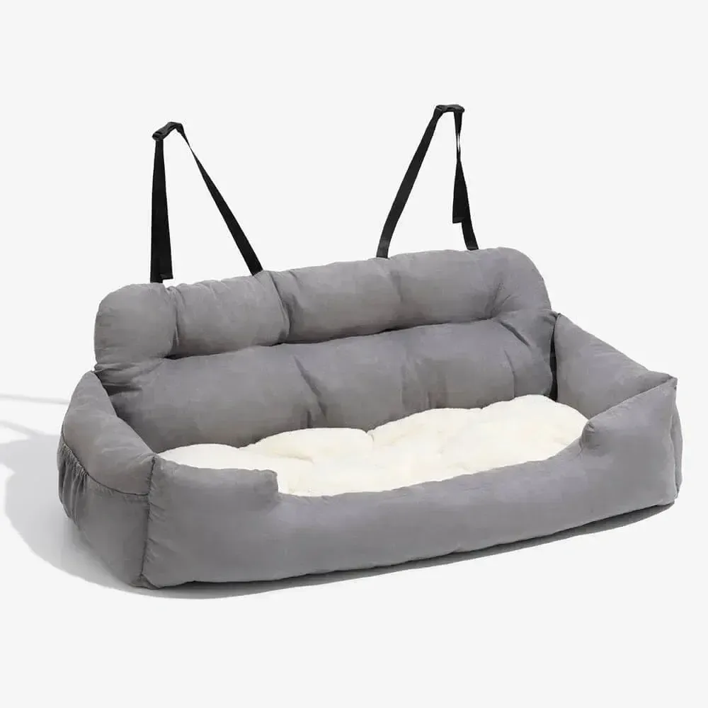 Washable Waterproof Car Dog Bed With Safety Straps And Hammock Support 11