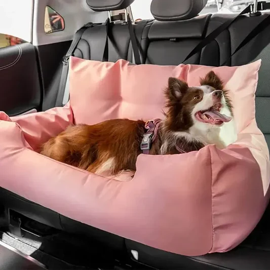 Washable Waterproof Car Dog Bed With Safety Straps And Hammock Support