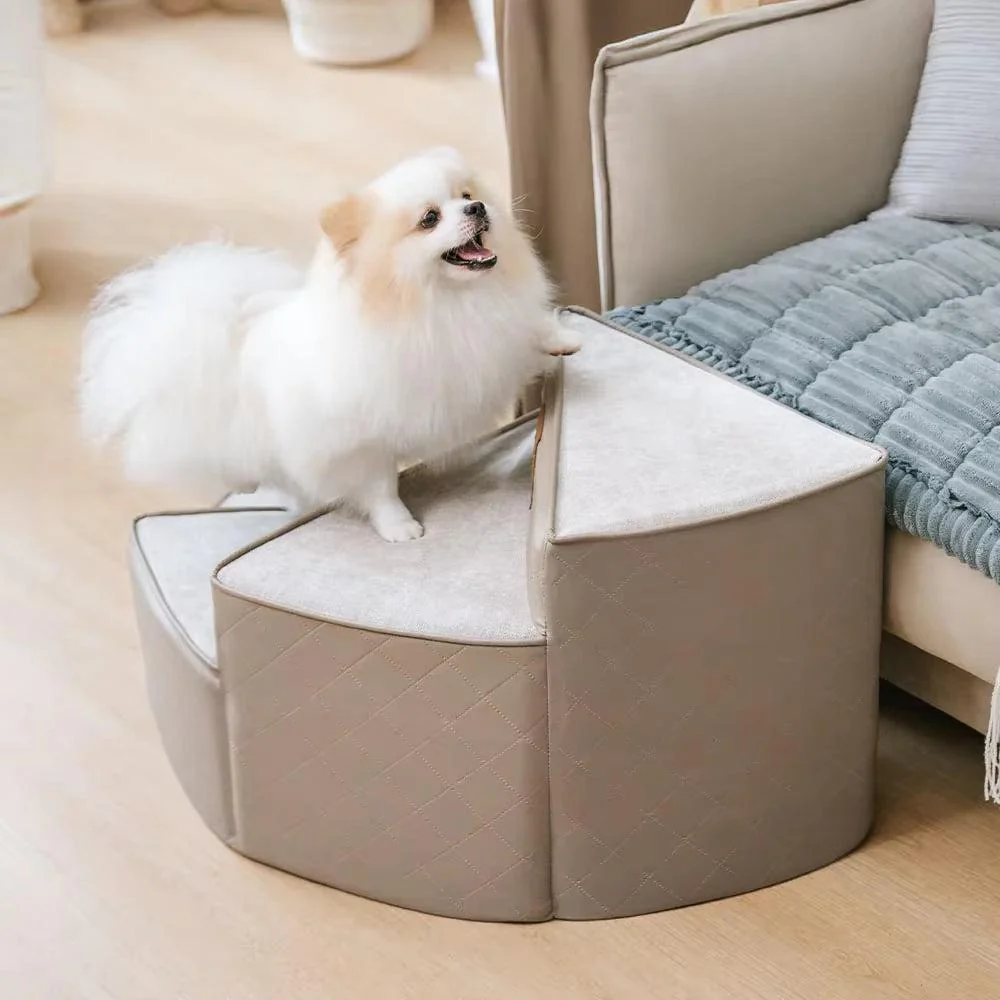 Water-Repellent Faux Leather Dog Stairs 2