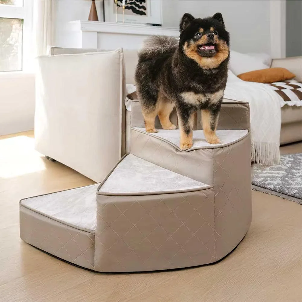 Water-Repellent Faux Leather Dog Stairs 4