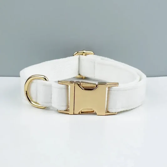 White Velvet Dog Collar