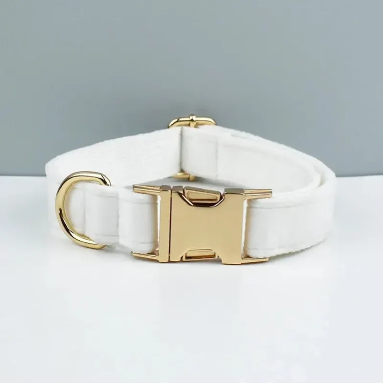 White Velvet Dog Collar