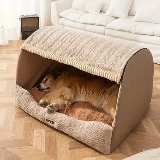 Winter Warm Semi-Enclosed Dog Bed alternate view