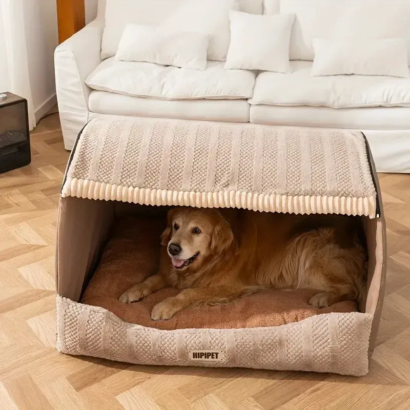 Winter Warm Semi-Enclosed Dog Bed 4
