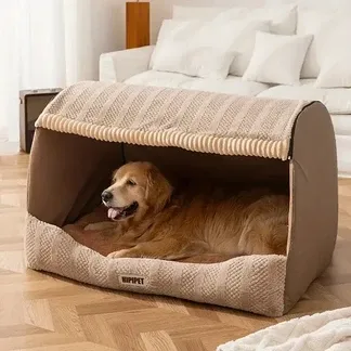 Winter Warm Semi-Enclosed Dog Bed
