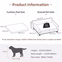 XL Luxury Orthopedic Dog Sofa Bed | Waterproof & Raised Wood Frame